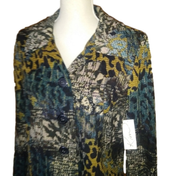 Kim Rogers Petite Multi-Color Animal Print Jacket - Picture 9 of 11